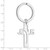 Sterling Silver Rhodium-plated Jesus Cross Key Ring
