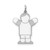 Sterling Silver Rhodium-plated Kid Charm - XK-3D8E3868-6145