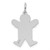 Sterling Silver Rhodium-plated Kid Charm - XK-4481C74F-4345