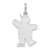 Sterling Silver Rhodium-plated Kiss Kid Charm - XK-22A6C103-7292