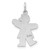 Sterling Silver Rhodium-plated Kiss Kid Charm - XK-23107B65-2596
