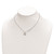 Sterling Silver Rhodium-plated Kitty and Fish w/1 in Ext Necklace