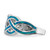 Sterling Silver Rhodium-plated Lab Created Blue Opal Inlay Celtic Knot Ring - QR-F790EAC4-5079