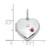 Sterling Silver Rhodium-plated Lab Created Ruby 15mm Heart Locket