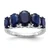 Sterling Silver Rhodium-plated Lab Created Sapphire Ring - QD-88173947-7761