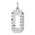 Sterling Silver Rhodium-plated Large Diamond-cut #0 Charm