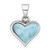 Sterling Silver Rhodium-plated Larimar Heart Pendant - QP-1F1C725C-8680