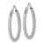 Sterling Silver Rhodium-plated Laser Cut 2mm Endless Hoop Earrings - QE-0633C3EA-8979