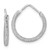 Sterling Silver Rhodium-plated Laser Cut 2mm Endless Hoop Earrings - QE-876EA9B6-9100
