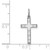 Sterling Silver Rhodium-plated Laser Designed Cross Charm - QX-494A88F4-8837