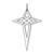 Sterling Silver Rhodium-plated Laser Designed Cross Pendant - QX-021096B0-7309