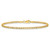 14K 7 inch 2.5mm Semi-Solid Curb with Lobster Clasp Bracelet