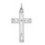 Sterling Silver Rhodium-plated Laser Designed Cross Pendant - QX-D6AB682A-7581