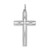 Sterling Silver Rhodium-plated Laser Designed Cross Pendant - QX-F6F720E7-4358