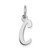 Sterling Silver Rhodium-plated Letter C Initial Charm - QC-CD493F6D-5723