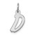Sterling Silver Rhodium-plated Letter D Initial Charm - QC-8E44AE15-2033