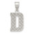 Sterling Silver Rhodium-plated Letter D Initial Pendant - QC-D1A8077E-8729
