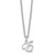 Sterling Silver Rhodium-plated Letter E Initial Necklace