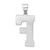 Sterling Silver Rhodium-plated Letter F Initial Pendant - QC-9F52F7F1-6934