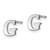 Sterling Silver Rhodium-plated Letter G Initial Post Earrings