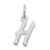 Sterling Silver Rhodium-plated Letter H Initial Charm - QC-62BEEB76-3649