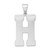Sterling Silver Rhodium-plated Letter H Initial Pendant - QC-160DA09F-6559