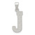 Sterling Silver Rhodium-plated Letter J Initial Pendant - QC-4F07313F-1802