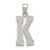 Sterling Silver Rhodium-plated Letter K Initial Pendant - QC-40744CB2-1406