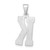 Sterling Silver Rhodium-plated Letter K Initial Pendant - QC-40744CB2-1406