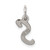 Sterling Silver Rhodium-plated Letter S Initial Charm - QC-057183FA-9345