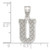 Sterling Silver Rhodium-plated Letter U Initial Pendant
