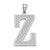 Sterling Silver Rhodium-plated Letter Z Initial Pendant - QC-76F40CAD-6306