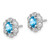 Sterling Silver Rhodium-plated Light Swiss Blue Topaz & Diam. Earrings - QB-8DB43BA8-6707
