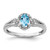 Sterling Silver Rhodium-plated Light Swiss Blue Topaz & Diam. Ring - QB-3B347357-1056