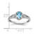 Sterling Silver Rhodium-plated Light Swiss Blue Topaz & Diam. Ring - QB-3B347357-1056