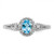 Sterling Silver Rhodium-plated Light Swiss Blue Topaz & Diam. Ring - QB-3B347357-1056