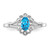 Sterling Silver Rhodium-plated Light Swiss Blue Topaz & Diam. Ring - QB-E77DC829-3733