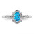 Sterling Silver Rhodium-plated Light Swiss Blue Topaz & Diam. Ring - QB-F176C33A-8248