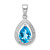 Sterling Silver Rhodium-plated Light Swiss Blue Topaz & Diamond Pendant - QD-126FE523-8400