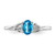 Sterling Silver Rhodium-plated Light Swiss Blue Topaz Ring - QB-1735AC71-8583