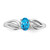 Sterling Silver Rhodium-plated Light Swiss Blue Topaz Ring - QB-1C225BC4-1926