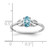 Sterling Silver Rhodium-plated Light Swiss Blue Topaz Ring - QB-2D4E0128-6732