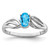 Sterling Silver Rhodium-plated Light Swiss Blue Topaz Ring - QB-59F840E3-3157