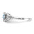 Sterling Silver Rhodium-plated Light Swiss Blue Topaz Ring - QR-8851EE4C-3805