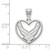 Sterling Silver Rhodium-plated LogoArt U.S. Air Force Heart Pendant
