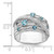 Sterling Silver Rhodium-plated London Blue Topaz and Diamond Ring - QR-9FDCF807-6622
