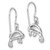 Sterling Silver Rhodium-Plated Manatee Dangle Earrings