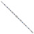 Sterling Silver Rhodium-plated Marquise Blue and White CZ Oval Link 7 inch Bracelet
