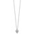 Sterling Silver Rhodium-plated Marquise CZ Polished Fancy Oval 18 inch Necklace