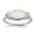 Sterling Silver Rhodium-plated Marquise Lab created Opal & CZ Ring - QR-1AE5F982-7671